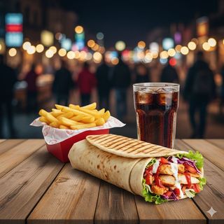 Durum Kebab + Batatas Fritas + Bebida
