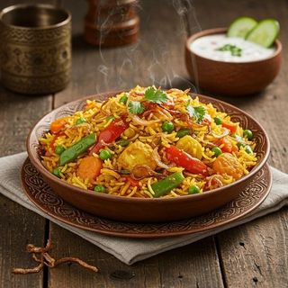 Biriyani com Vegetais