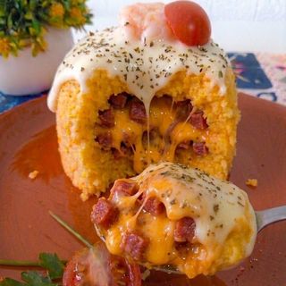 Cuscuz de Chouriço e Cheddar