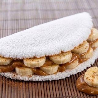 Tapioca de Banana E Doce De Leite