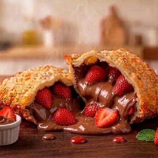 Pastel de Morango e nutella