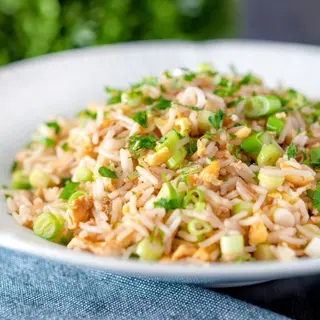 Arroz Frito de Frango com Ovo