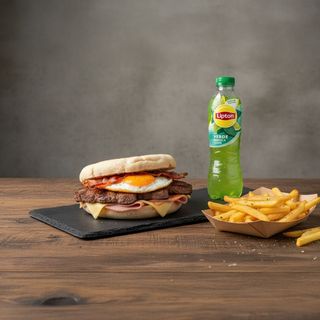 Menu Peregrino (Prego de Picanha + Batata + Bebida)