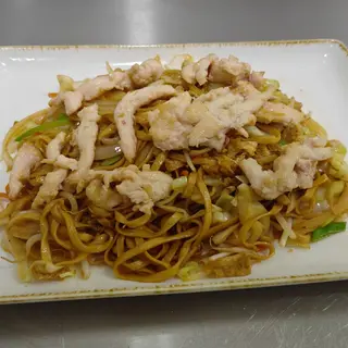 Massa salteada de frango
