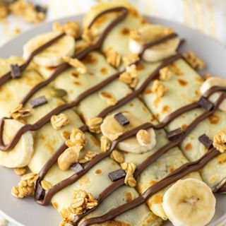 Crepe Banana Doce de Leite Canela e Queijo