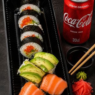 A3. Combo de Salmão – 8 Peças - Coca-Cola