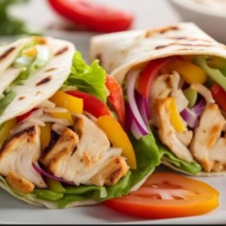 Wrap de Frango com Batatas e Bebida