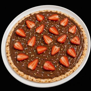 Pizza de Morango e Nutella