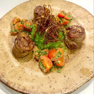 Mușchi de Berbec cu Piure de Cartofi si Spanac și Chimichiri