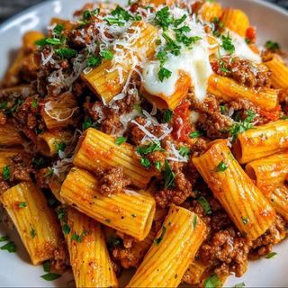 Rigatoni bolognese