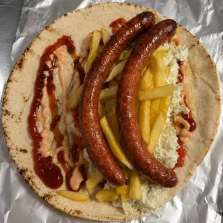 Sandwich in lipie cu carnaciori