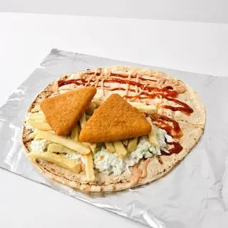 Sandwich in lipie cu cascaval pane 