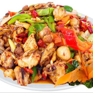 Pui Picant cu Orez Prăjit - Gà Xào Cay & Cơm Rang 500g