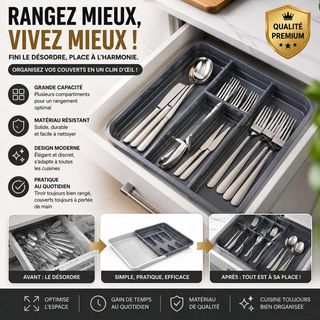 Organisateur Extensible pour Tiroir à Couverts