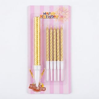 Bougies d'Anniversaire Festives Dorées (Lot avec Fontaine de Gâteau) | Style Élégant & Effet Magique Garanti