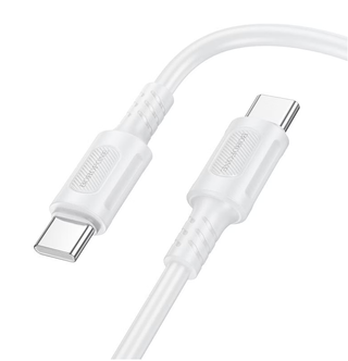 Câble de chargement USB-C vers USB-C 60W, 1 m, blanc