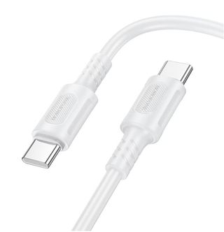 Câble de chargement USB-C vers USB-C 60W, 1 m, blanc