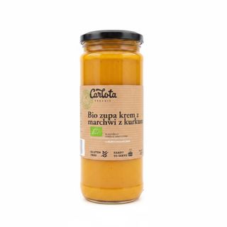 Ekologiczna zupa krem z marchwi z kurkumą Carlota Organic