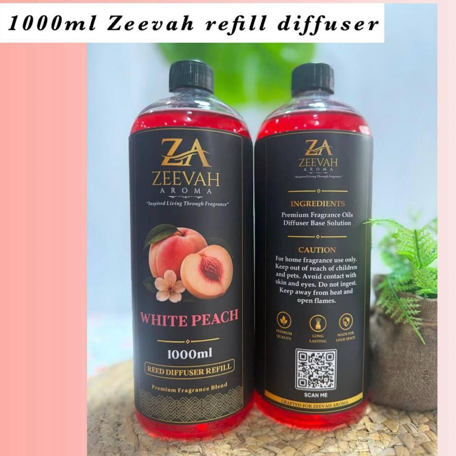 Zeevah Aroma White Peach Refill Diffuser, 1000ml