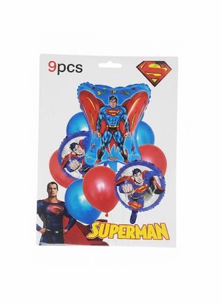 Set 9 Ballons Superman – Décoration Complète Anniversaire
