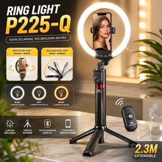 Anneau Lumineux LED avec Trépied – Éclairage Professionnel pour Vos Photos et Vidéos