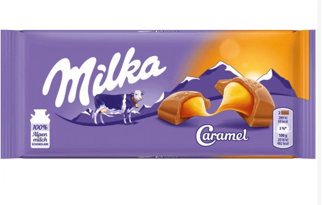 Milka Caramel Chocolat au Lait Fourré Caramel