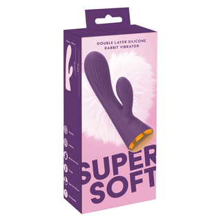Vibrador de silicona de doble capa Purple Rabbit