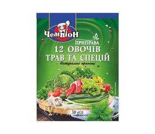 12 овочів. Чемпіон 30г