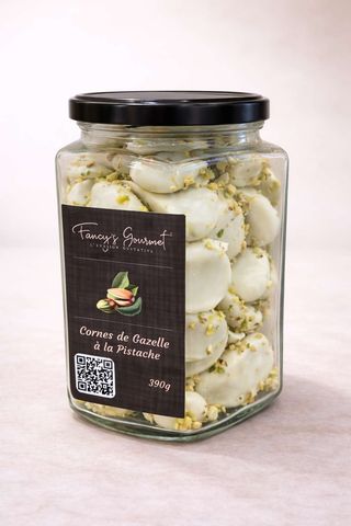 Cornes de gazelle enrobées à la pistache 390g