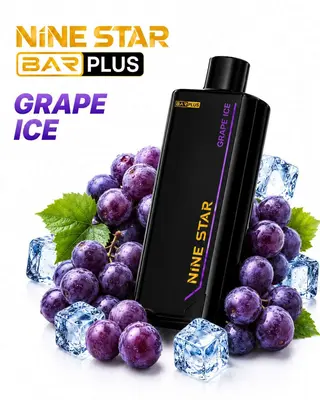 Nine Star Bar Plus Grape Ice Kit, 20,000 Puffs
