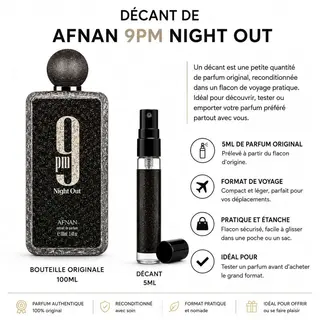 Afnan 9PM Night Out – Décant 5ML