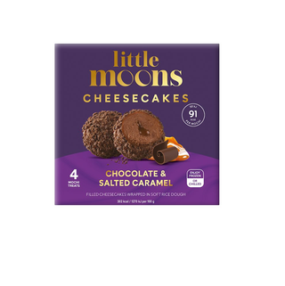 LITTLE MOONS Tartas de Queso con Chocolate y Caramelo Salado 120g