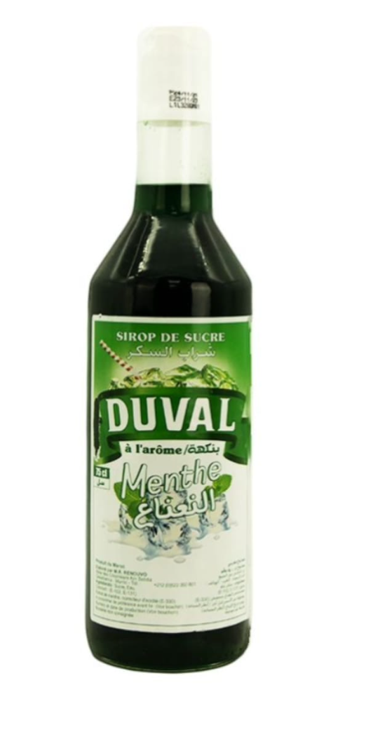 Sirop de sucre à la menthe DUVAL, 1 L