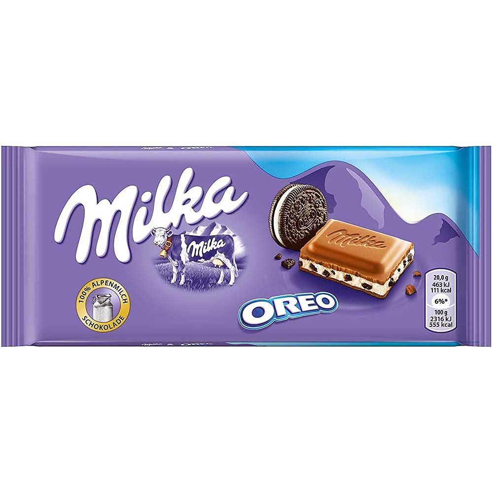 Milka Oreo – Chocolat au Lait Fourré Crème et Biscuits 100 G