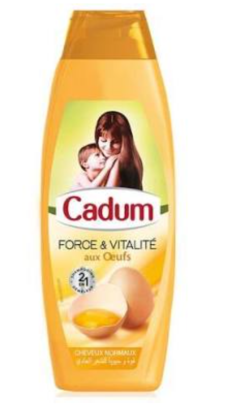 Cadum Shampooing 2en1 Force & Vitalité aux Œufs – 650 ml