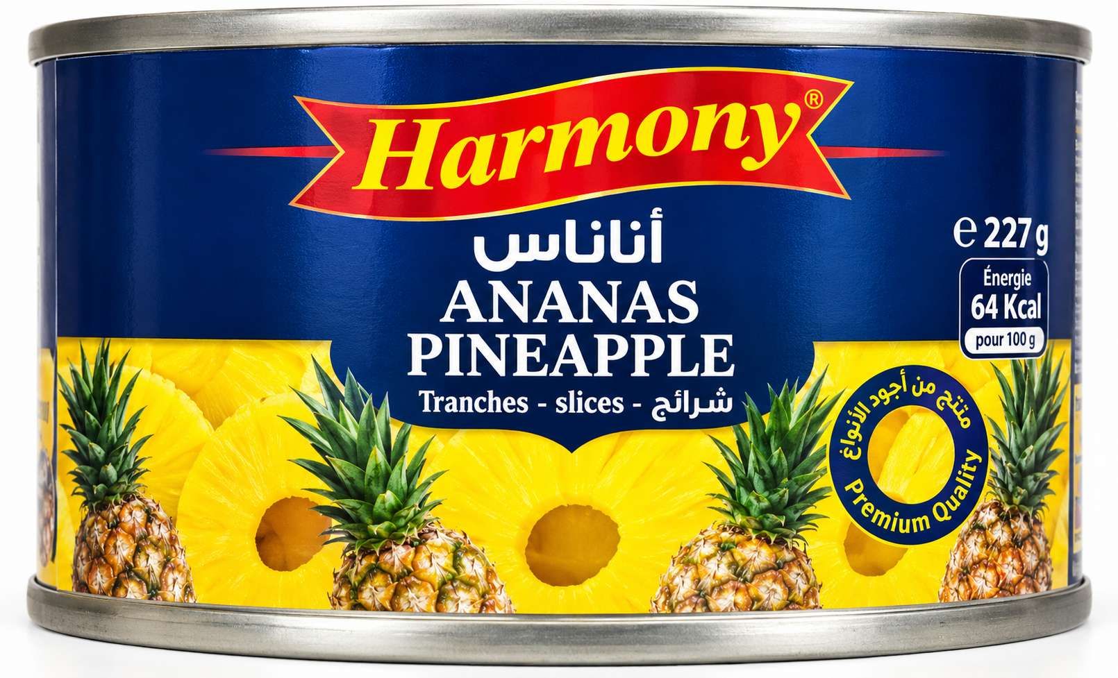 Harmony Ananas en Tranches au Sirop Léger – 227 g