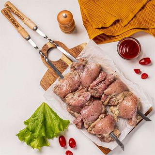 Шашлик зі стегна курячого у сира кулінарія кокосово-часниковому маринаді