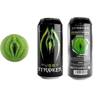 PUSSY STROKER MASTURBADOR MASCULINO VAGINA LATA BEBIDA ENERGÉTICA