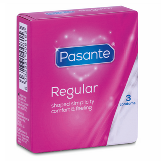 Preservativos Pasante Pink Gama Regular, Pack de 3