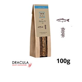 77 Seven Seven Philip IV+ Stripes z suszonego łososia z daktylami 100g