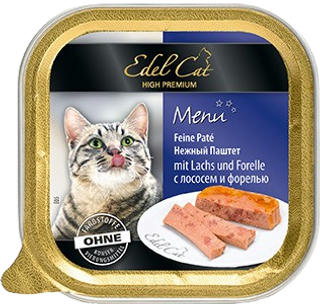 Edel Cat Paté Saumon et Truite 100g