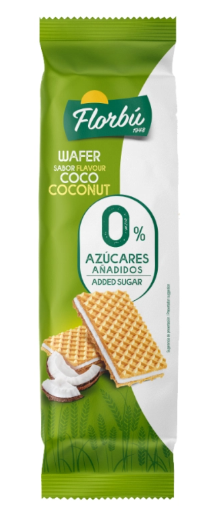 Florbú Wafer Coco 0% Sucres Ajoutés