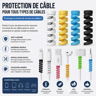 Protection de Câble Universelle – Pour Tous Types de Câbles