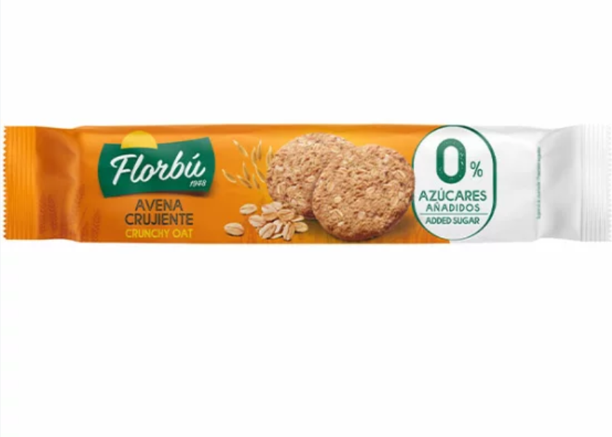 Florbú Avena Crujiente Biscuits à l'Avoine Croustillants 0% Sucres Ajoutés