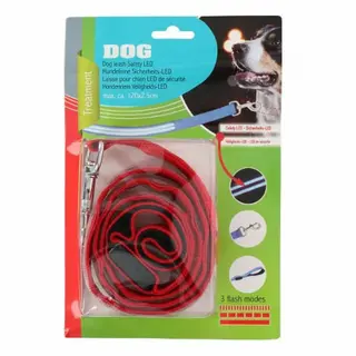 Laisse LED de Sécurité pour Chien rouge