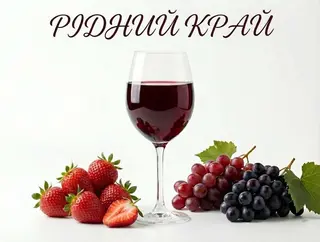 Вино "Рідний Край" червоне напівсолодке 1 л