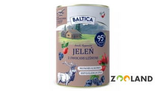 BALTICA Smaki Regionów: jeleń z owocami leśnymi 400g MONO - dla psów z alergiami