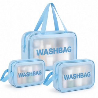 Ensemble de trousse de toilette bleue