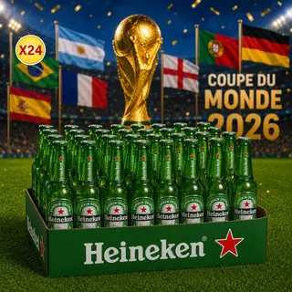 Pack coupe du monde  Biere Heineken 25cl