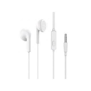 Écouteurs avec micro, prise audio 3,5 mm, commande à bouton unique, câble 1,2 m.blanc